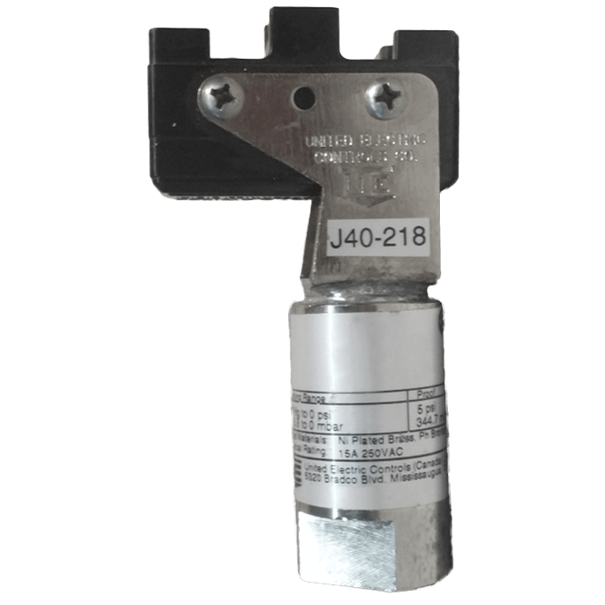 United Electric Pressure Switch, 40 Series Type J40 Model 218
